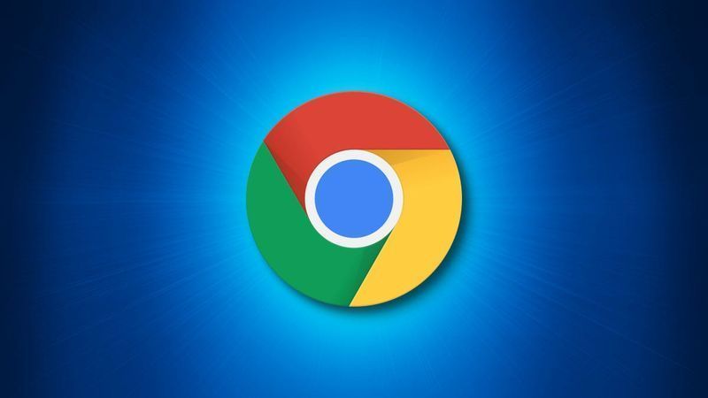 Logotip Google Chrome na plavoj pozadini