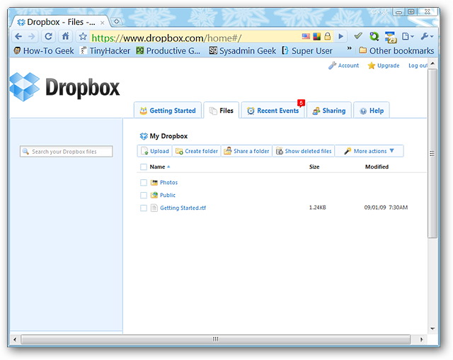 Piekļūstiet saviem Dropbox failiem pārlūkprogrammā Google Chrome