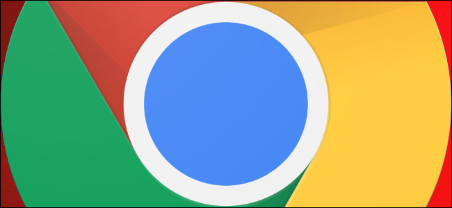 شعار Google Chrome بخلفية حمراء.
