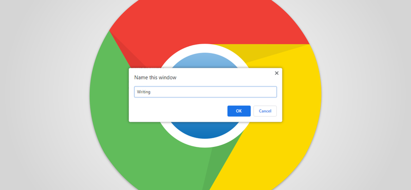 logotipo do Chrome com caixa de nomenclatura de janela