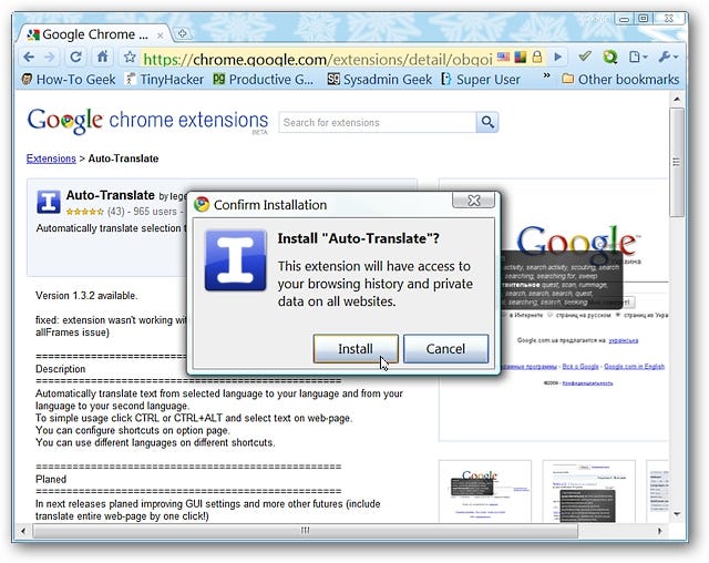 Auto Terjemah Teks dalam Google Chrome