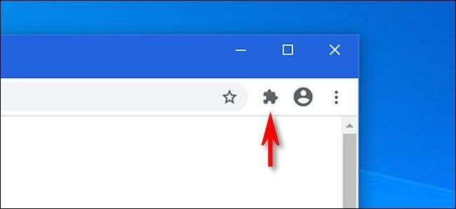 In Google Chrome, fai clic sul pulsante delle estensioni, che sembra un pezzo di puzzle