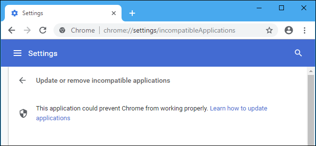 Почему Chrome сообщает мне об обновлении или удалении несовместимых приложений?