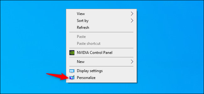 Opțiunea Personalizare în Windows 10