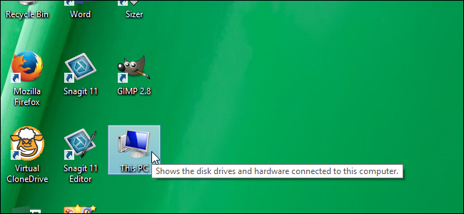 Kako narediti ikono računalnika prikazano na namizju Windows 8.1