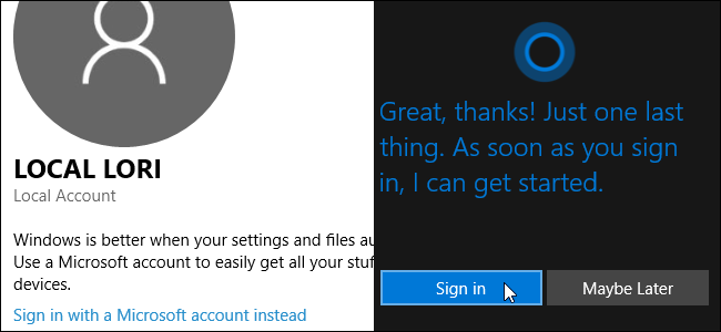 Cara Menggunakan Cortana dengan Akaun Pengguna Setempat dalam Windows 10