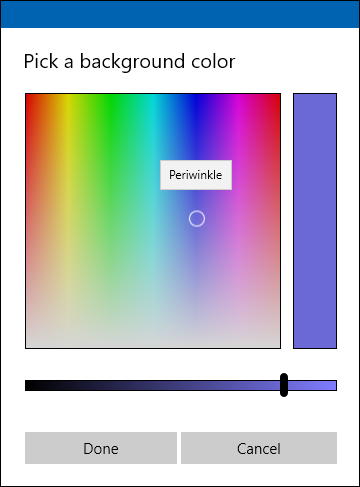 benutzerdefinierter Farbwähler
