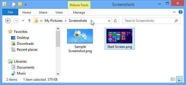 Πώς να αλλάξετε τη θέση του προεπιλεγμένου φακέλου στιγμιότυπων οθόνης στα Windows 8 και 10