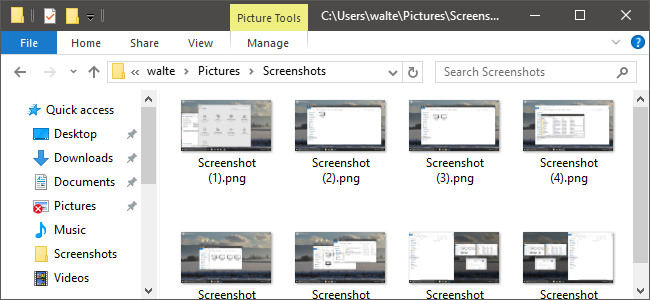 Kako ponastaviti števec posnetkov zaslona v sistemu Windows 10