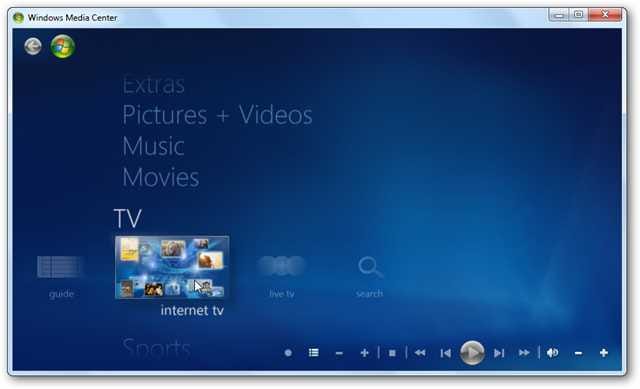 Смотрите телепрограммы без ТВ-тюнера в Windows 7 Media Center
