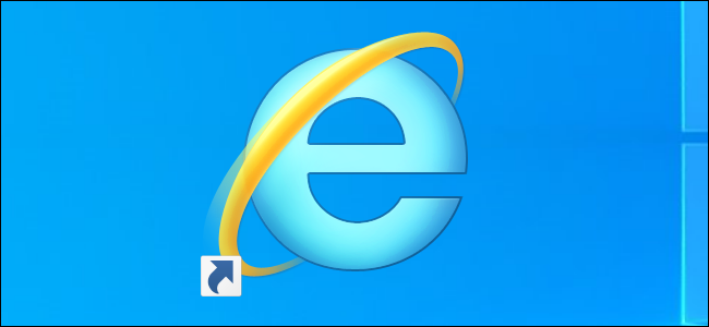 Internet Explorer saīsne operētājsistēmas Windows 10 darbvirsmā.