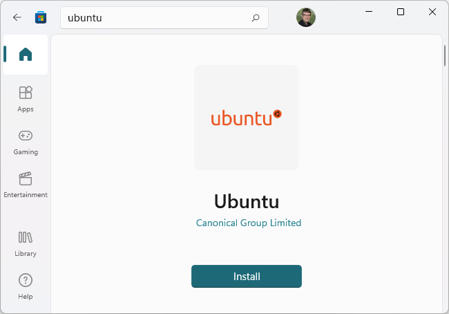 Installa Ubuntu dal Microsoft Store.