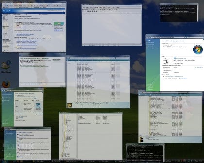 Mac OSX Expose Clone operētājsistēmai Windows Vista