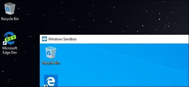 windows sandbox قيد التشغيل