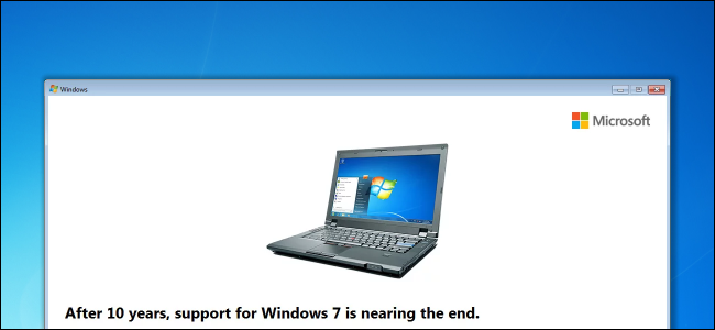 Windows 7 unterstützt Enddatum-Nagnachrichten auf dem Desktop.