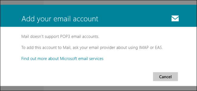 Kuinka käyttää POP3-sähköpostitilejä Windows 8:ssa