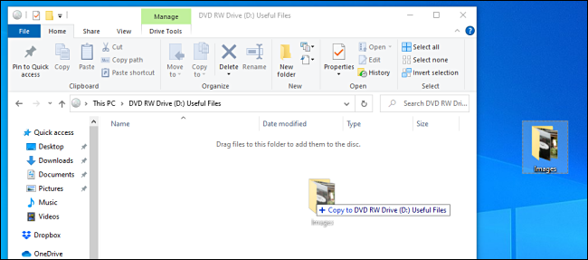 Αντιγραφή αρχείων σε έναν ζωντανό δίσκο συστήματος αρχείων στα Windows 10.