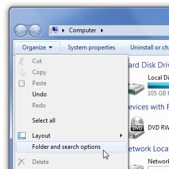Deshabilitar las vistas previas de miniaturas en Windows 7 o Vista Explorer