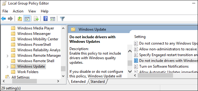Come impedire a Windows 10 di aggiornare automaticamente i driver hardware