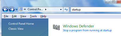 Dừng ứng dụng chạy khi khởi động trong Windows Vista