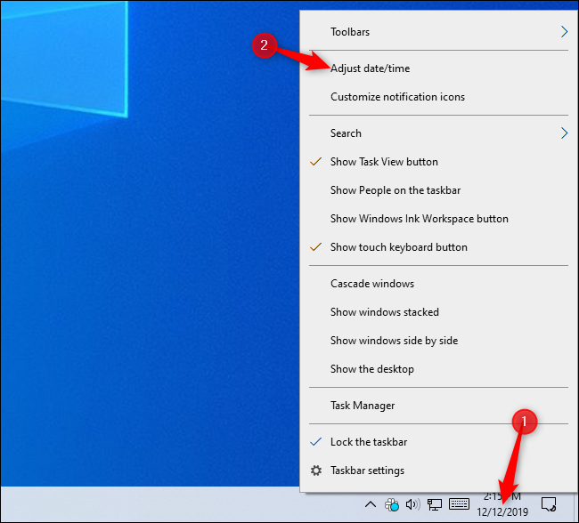 Настройки за време за отваряне от Windows 10