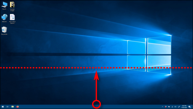 Промяна на височината на лентата на задачите в Windows 10