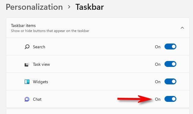 In Personalization>Bar tugas, tukar 