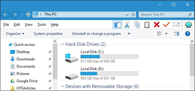 Kuidas muuta Windows 10 failihaldur välja nagu Windows 7 Windows Explorer