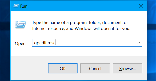 Windows+R دبائیں، باکس میں gpedit.msc ٹائپ کریں، اور انٹر دبائیں۔