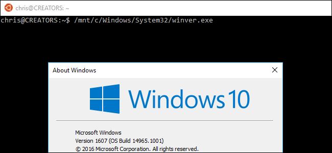 Cum să rulați programe Windows din Bash Shell din Windows 10