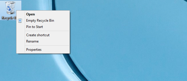 Terdapat Pin Baharu untuk Dimulakan untuk Tong Kitar Semula dalam Windows 10
