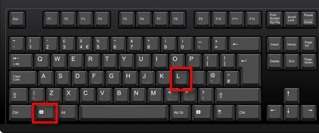 Klaviatūroje paspauskite „Windows+L“, kad užrakintumėte „Windows 11“.