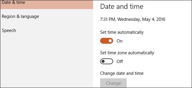 Slik lar du en standard Windows 10-bruker endre klokkeslett og dato