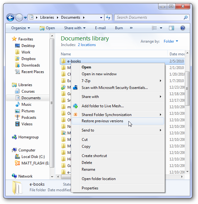 Vratite prethodne verzije datoteka u svakom izdanju sustava Windows 7