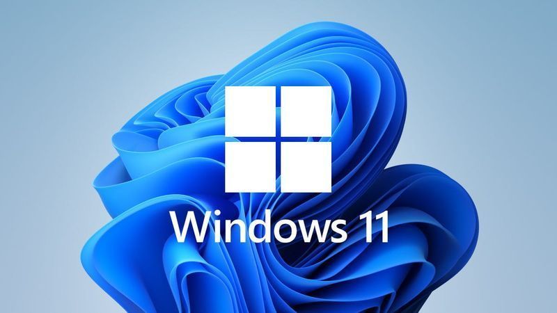 Logotipo do Windows 11 com papel de parede