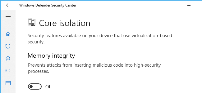 Что такое изоляция ядра и целостность памяти в Windows 10?