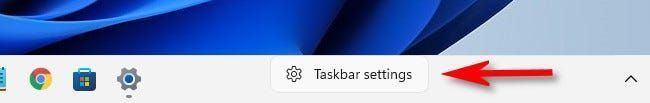 En Windows 11, haga clic con el botón derecho en la barra de tareas y seleccione
