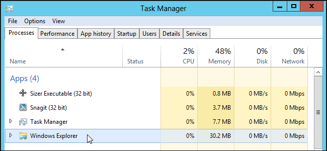 Aggiungi il Task Manager alla barra delle applicazioni e alla schermata di avvio di Metro in Windows 8