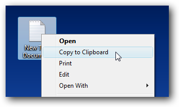 Cipta Item Menu Konteks untuk Menyalin Fail Teks Ke Papan Klip dalam Windows 7 / Vista / XP