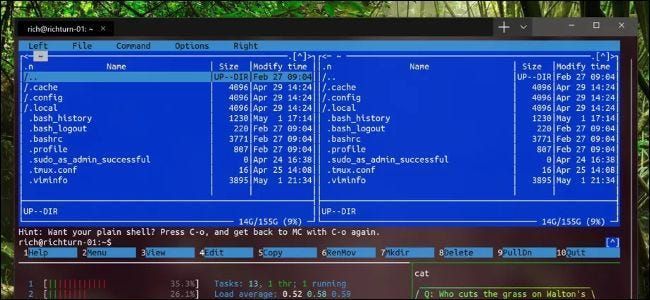 Terminal Windows Baharu menunjukkan aplikasi Linux